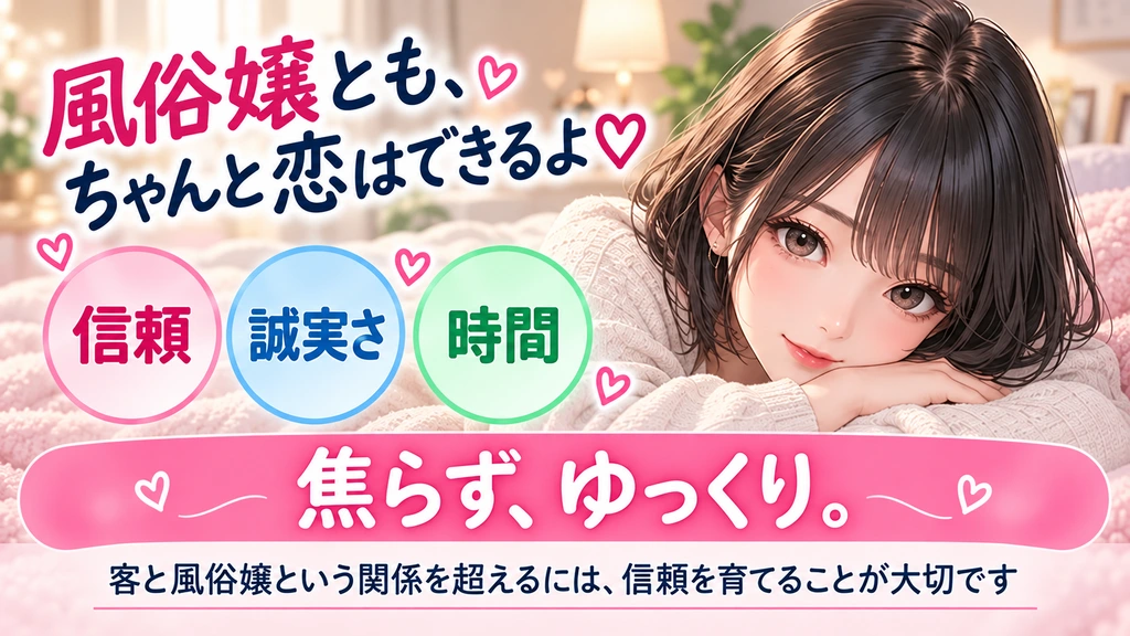 風俗嬢との恋愛では信頼と誠実さと時間が大切だと伝えるふうかちゃん